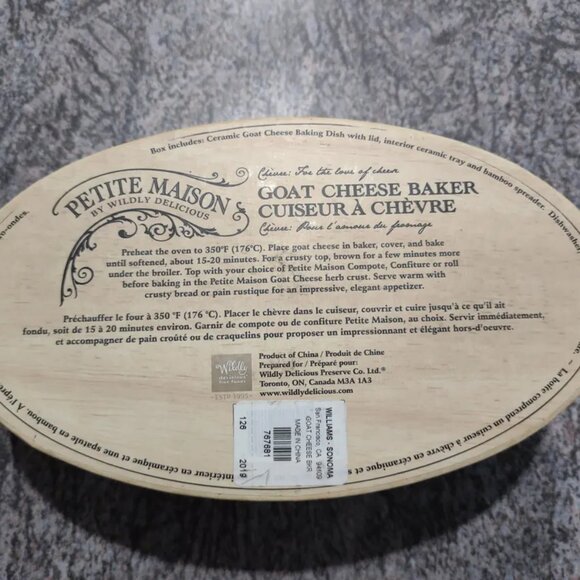 Petite Maison Wildly Delicious Ceramic Goat Cheese Baker Off White - Picture 3 of 7